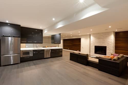 Basement Entertainment Room In New Luxury House